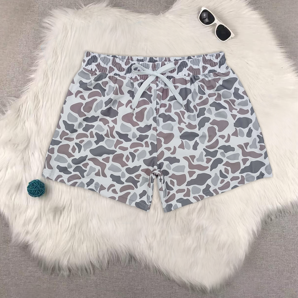 RTS NO MOQ baby boy clothes camouflage summer swim trunks