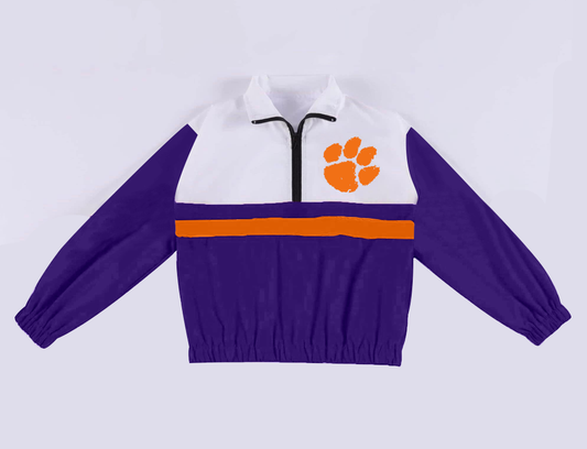 Custom moq 5 mix size milk silk summer teams baby boy clothes purple long sleeve top-25.9.4