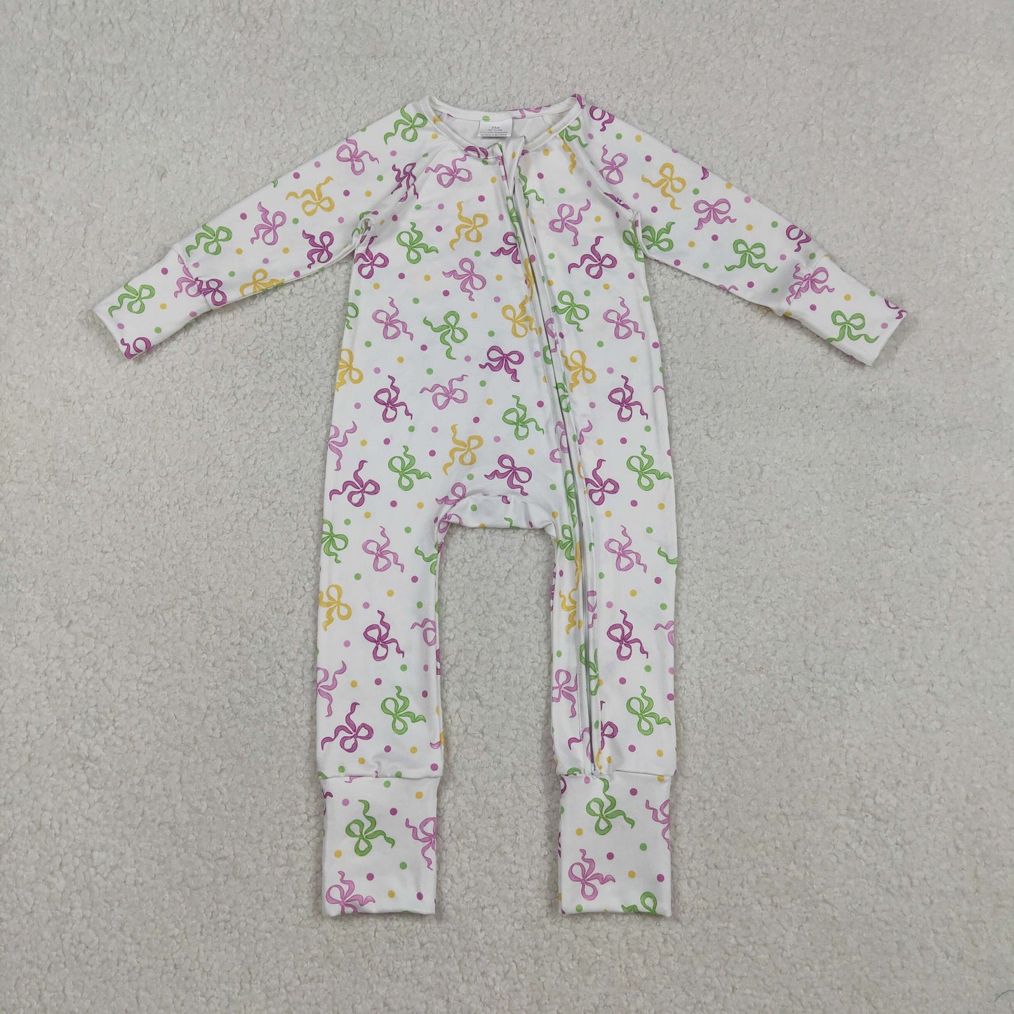 RTS NO MOQ Sibling Baby boy girls clothes mardi gras long-sleeve rompers