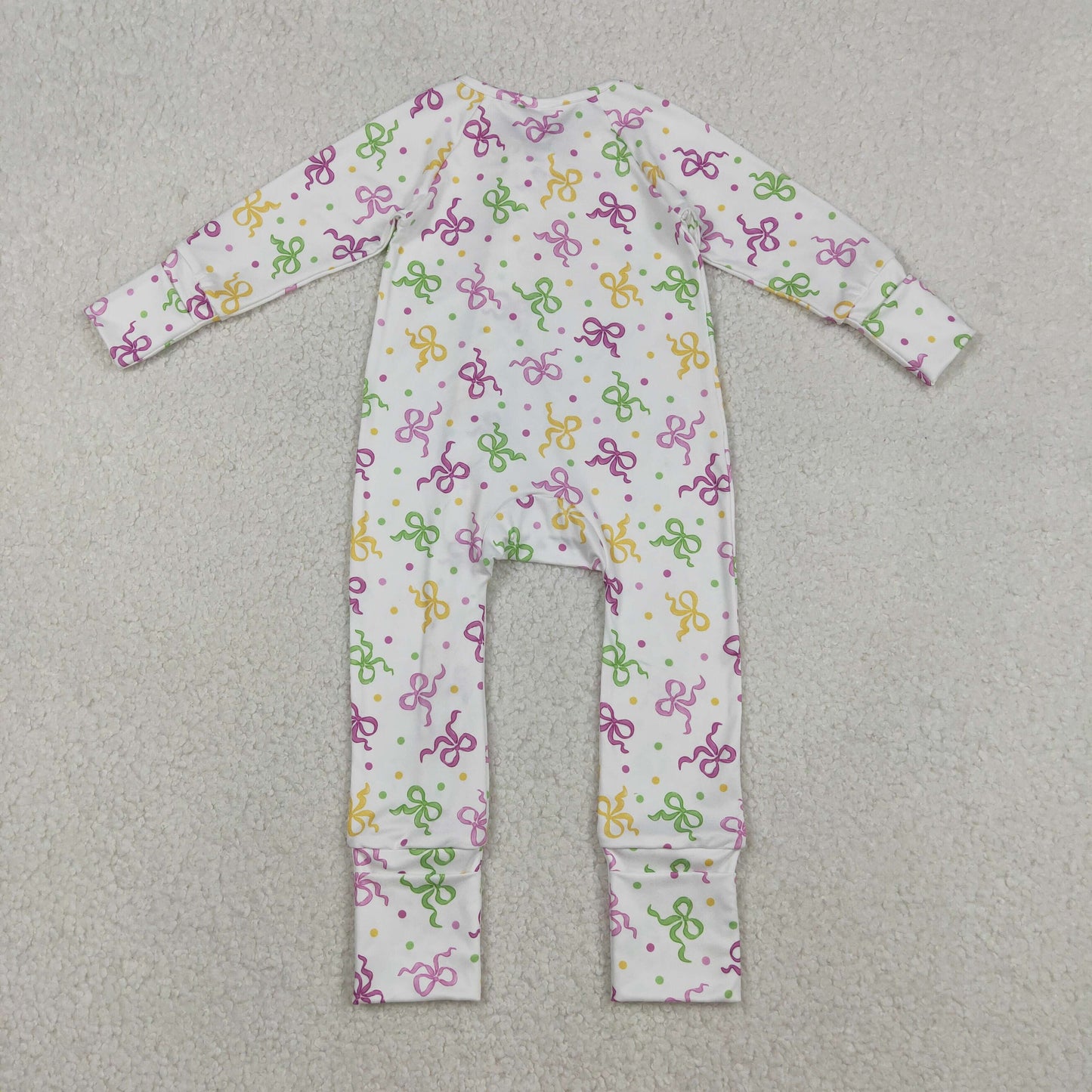 RTS NO MOQ Sibling Baby boy girls clothes mardi gras long-sleeve rompers