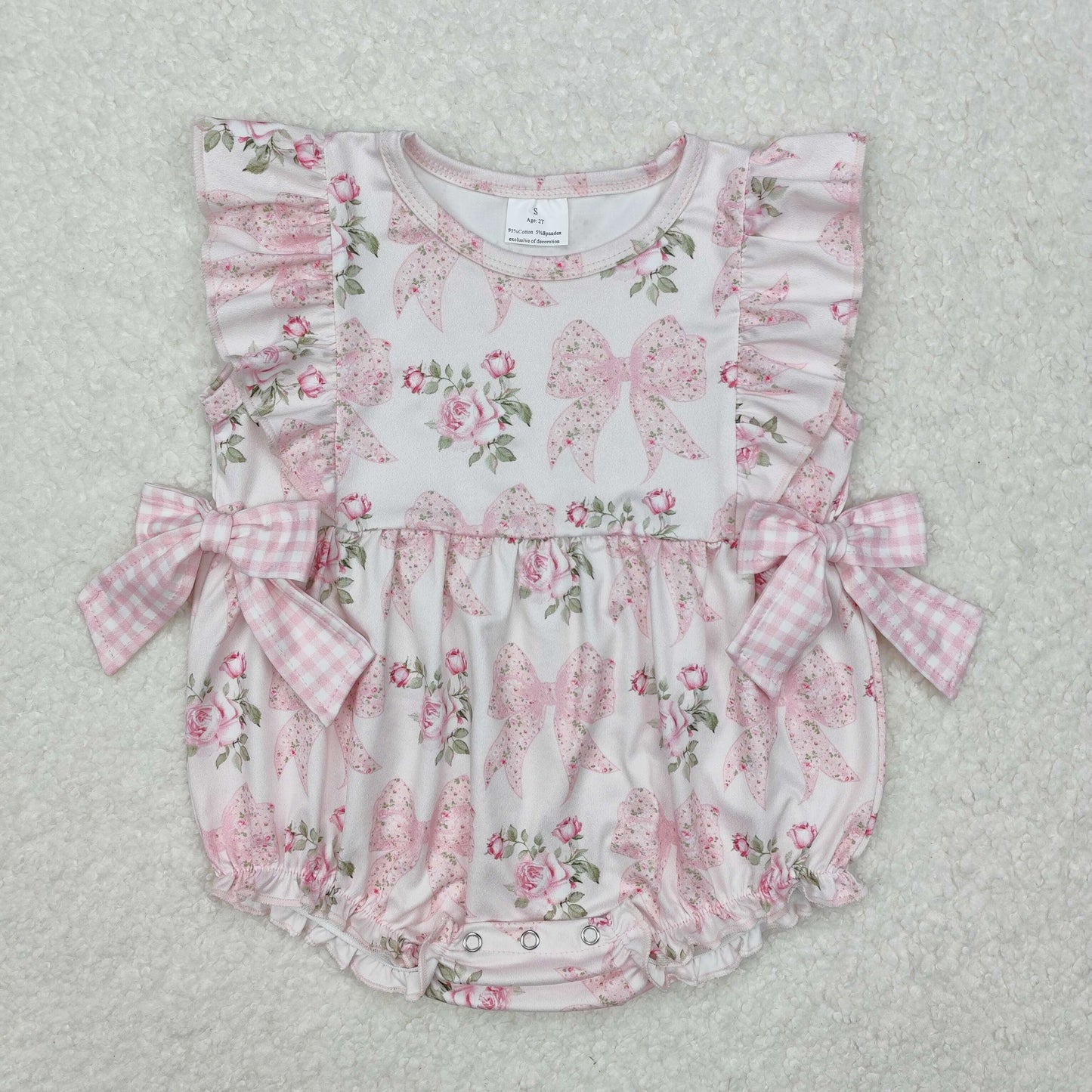 RTS NO MOQ baby girl clothes floral Rompers Clothes Sets