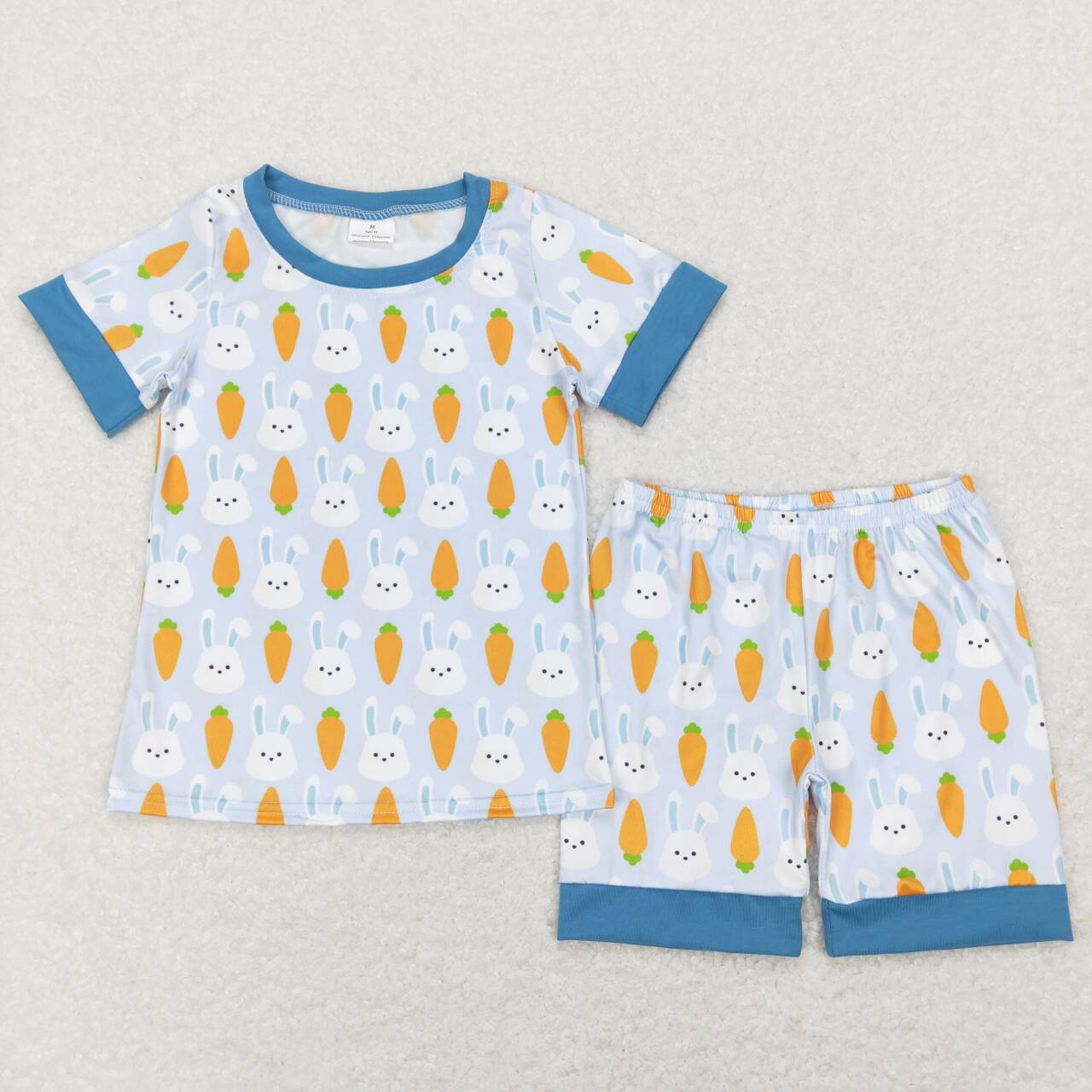 RTS NO MOQ Baby Girls and Boys Easter Short Sleeve Shorts Set