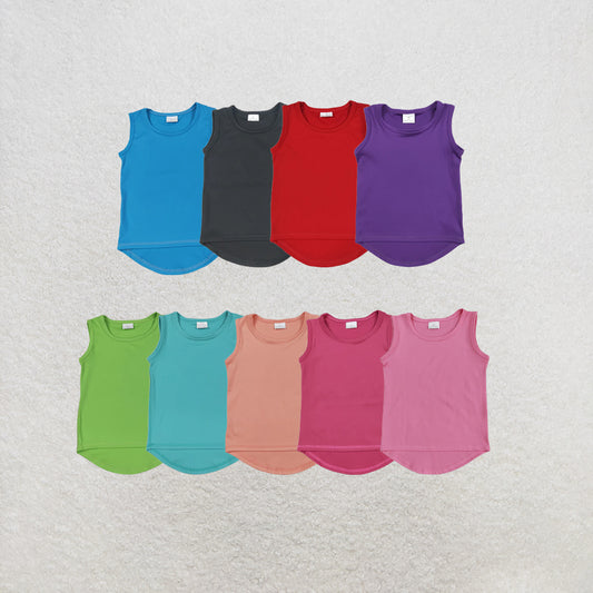 RTS NO MOQ Sibling Baby Girls Sleeveless Vests Tops