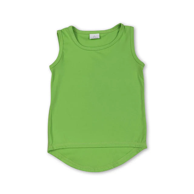 RTS NO MOQ Sibling Baby Girls Sleeveless Vests Tops