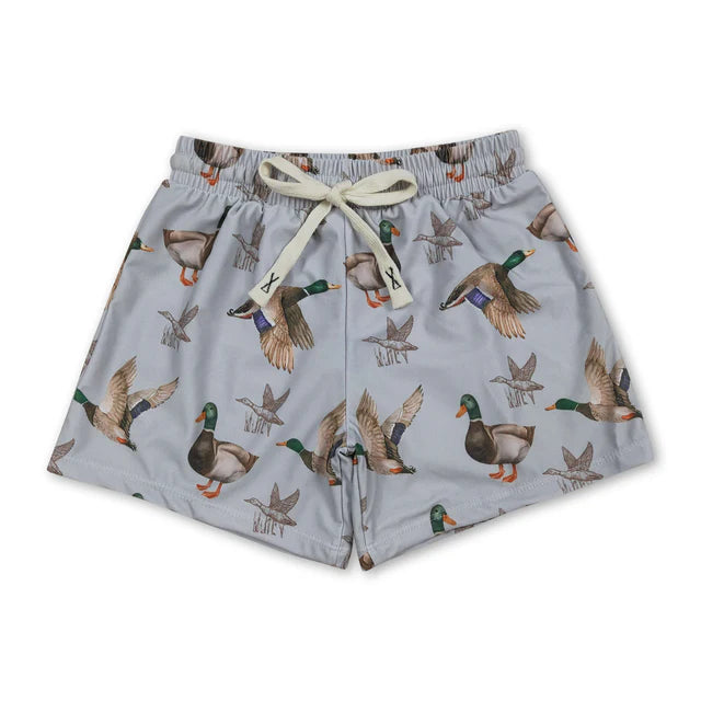 RTS NO MOQ（In StockBaby Boys Summer Ducks Hunting Trunks Swimsuits Swimwears