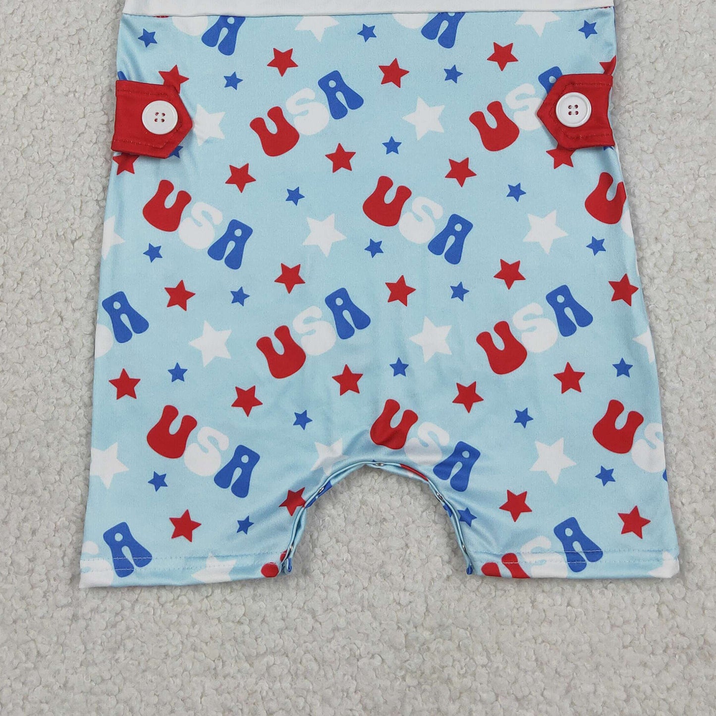 RTS NO MOQ milk silk SR4155 Baby Boys 4th of July I Love USA Sleeveless Romper