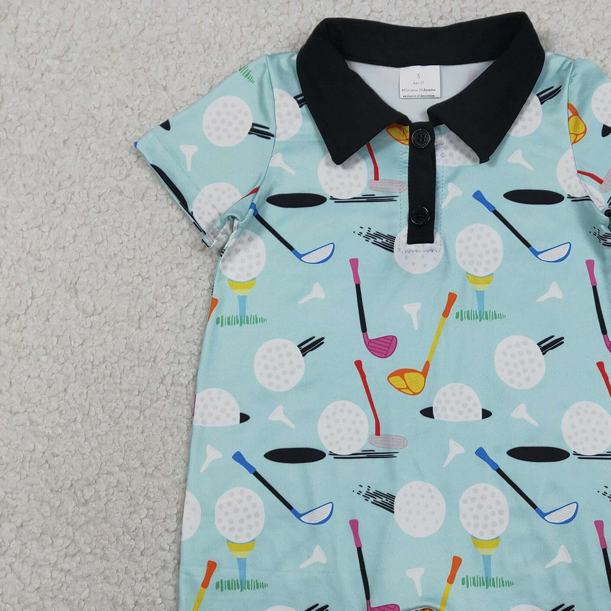 RTS NO MOQ SR3086 Baby Boys Short Sleeves Golf Button Rompers Infant Casual Clothes Rompers