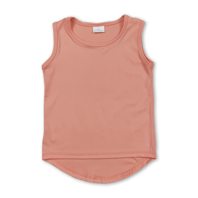 RTS NO MOQ Sibling Baby Girls Sleeveless Vests Tops