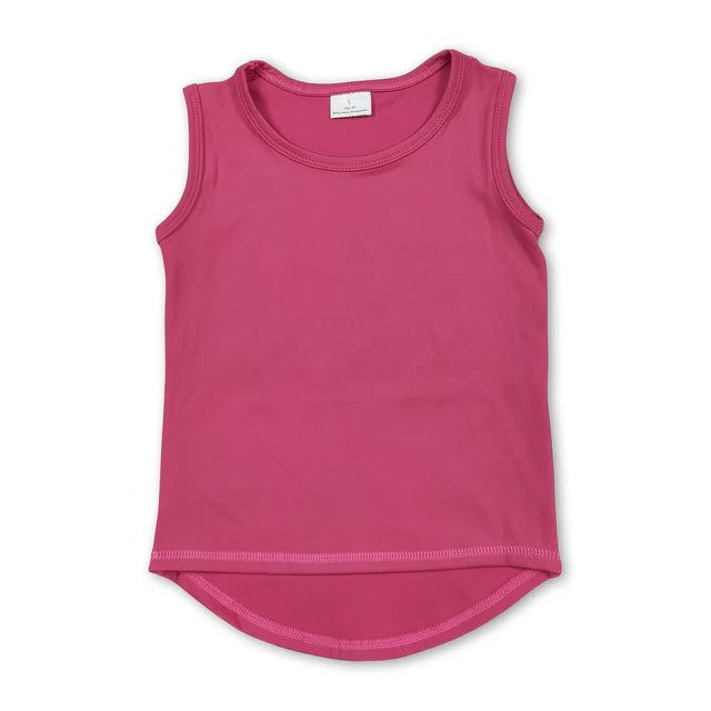 RTS NO MOQ Sibling Baby Girls Sleeveless Vests Tops