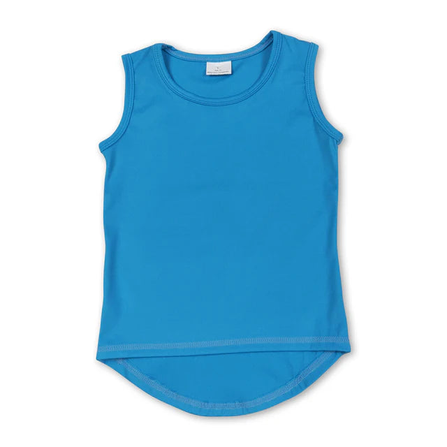 RTS NO MOQ Sibling Baby Girls Sleeveless Vests Tops