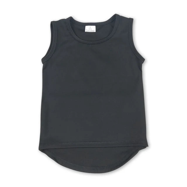 RTS NO MOQ Sibling Baby Girls Sleeveless Vests Tops
