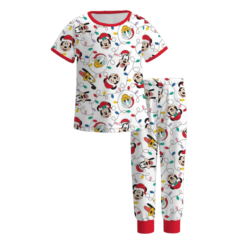 Custom moq 5 each style eta 6-7weeks Christmas baby girl short sleeve dress and long sleeve pants sets and shorts sets and top 1 and top 2 and adult dress-25.7.21