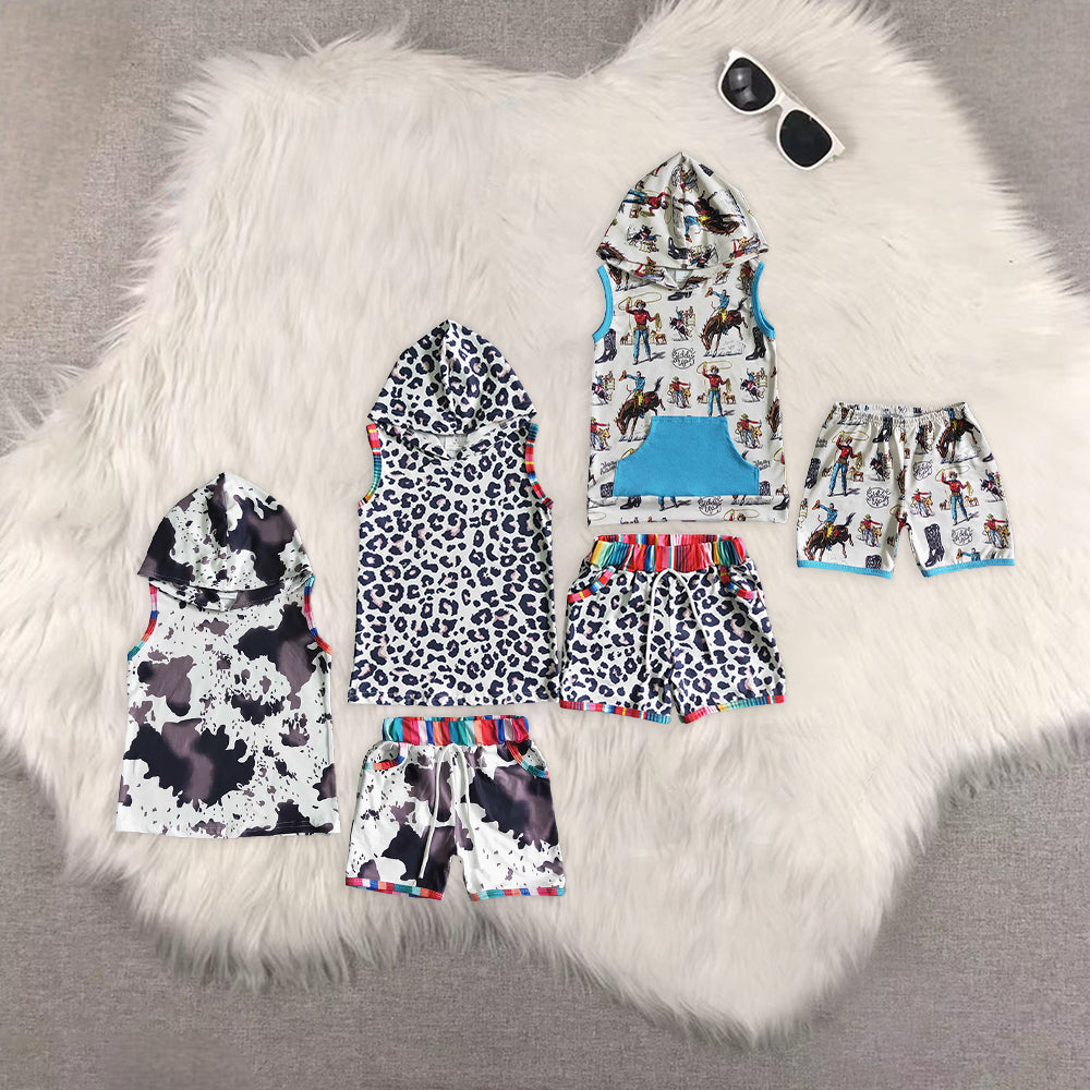 RTS NO MOQ Baby boy clothes Short Sleeve shorts Suit