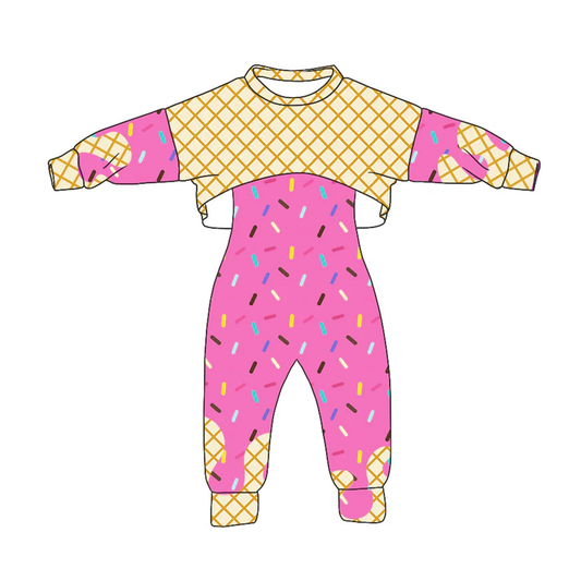 Custom summer teams baby girl clothes team pink long sleeve pants 2pc sets-25.8.4