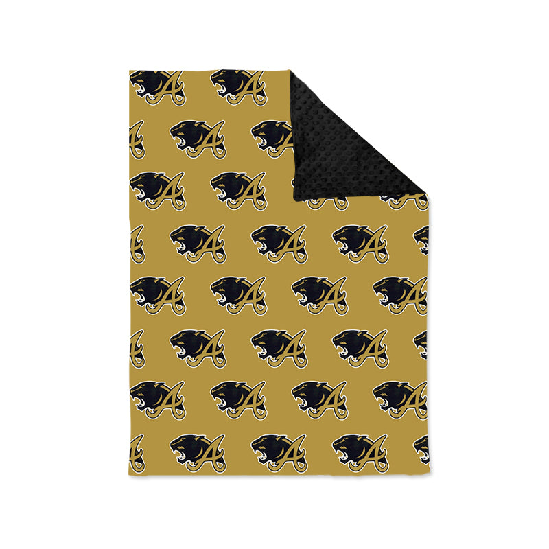 PANTHERS  gold and black blanket