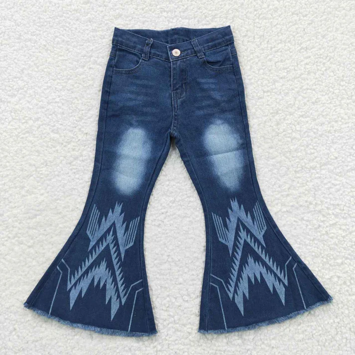 RTS NO MOQ Sibling Baby Girls Clothes Jeans: Flared & Ripped