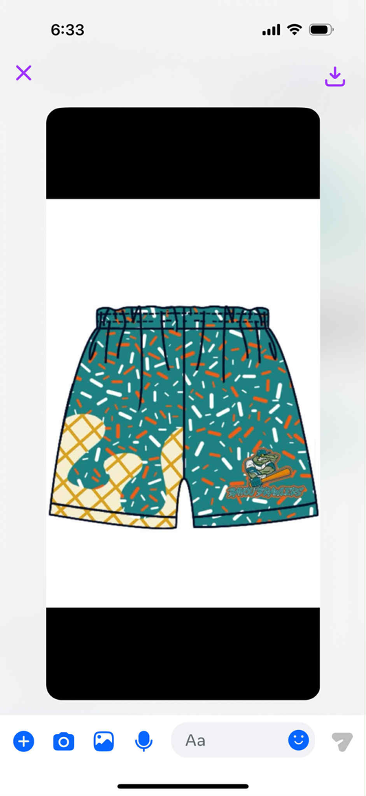 Custom moq 8 mix size milk silk Summer ice cream shorts