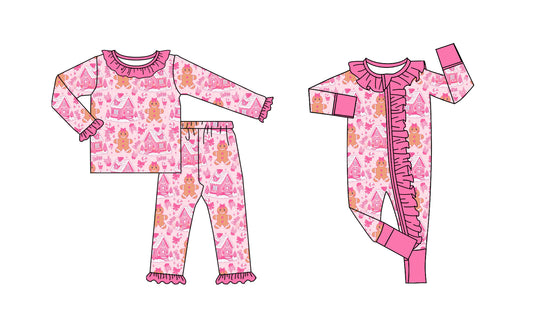 25.9.1 custom each style moq 5eta 4-6week Sibling Sisters Christmas house baby girl clothes long sleeve pants sets and romper match family design