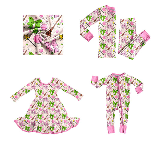 25.8.19 custom each style moq 5eta 4-6week Sibling Sisters bow baby girl long sleeve pants sets and dress and rompers match family design