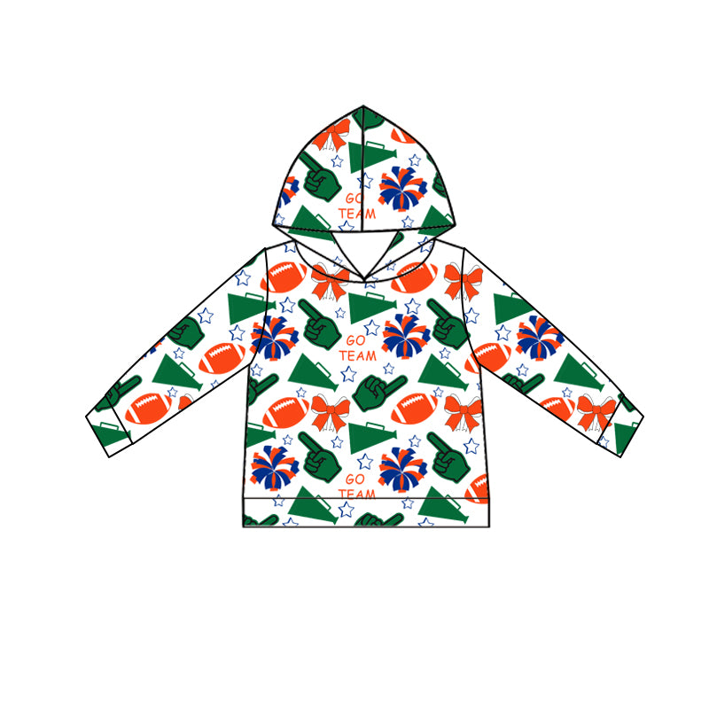 Custom moq 5 each style summer teams baby girls clothes team hooded long sleeve tops and short sleeve top and dress and shorts-25.6.12