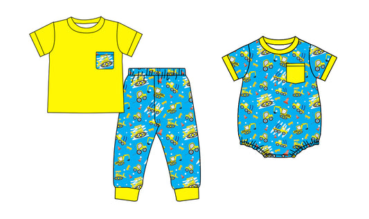 5.1 custom each style moq 5eta 4-6week Sibling Sisters baby boy short sleeve pants sets and rompers match family design
