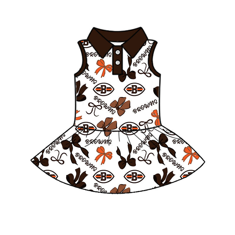 Custom moq 5 mix sizes summer teams baby girls clothes team brick red short sleeve skirts shorts sets 1 and skirts sets 2 and dress 1 and dress 2 and dress 3 and dress 4-25.6.5