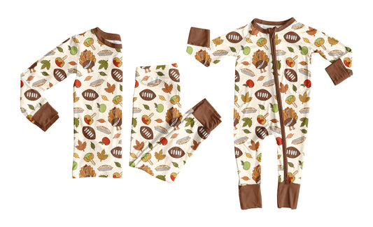 25.8.7 custom each style moq 5eta 4-6week Sibling Sister rugby turkey baby boy long sleeve pants sets and rompers match family design