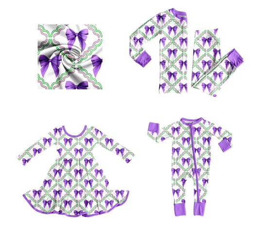 25.9.5 custom each style moq 5eta 4-6week Sibling Sisters bow baby girl long sleeve pants sets and dress and rompers match family design