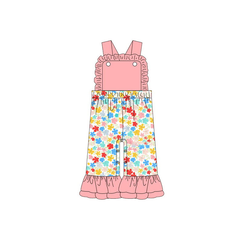 5.20custom each style moq 5eta 4-5week different flower prints and colors  jumpsuit set series