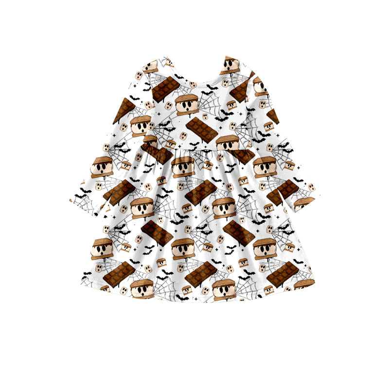 5.22custom each style moq 5eta 4-5week Sibling Sister Halloween style Sandwich Cookies brown girls and boys outfits and baby romper match family design