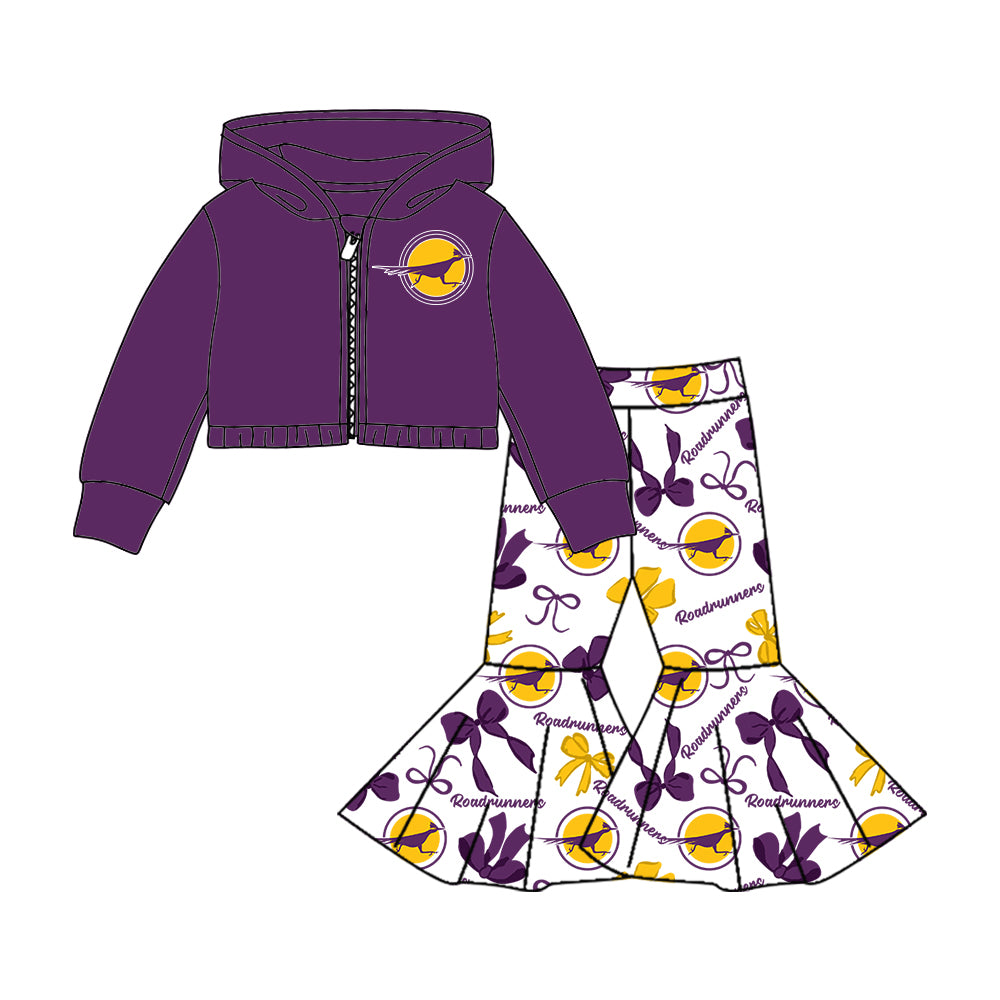 Custom moq 5 mix size milk silk summer teams baby girls clothes bow purple hooded long sleeve pants sets and skirts sets and dress 1 and dress 2 and top-25.8.2