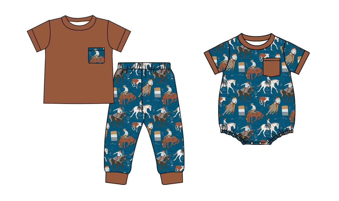11.6 custom each style moq 5eta 4-6week Sibling Sister horse baby girls short sleeve sets and rompers match design
