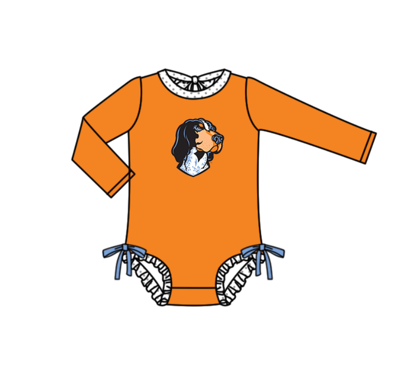 Custom moq 5 mix size milk silk summer teams baby girl boys clothes Orange Two-Piece Swimsuit Set One Piece Swimsuits boy swim trunks