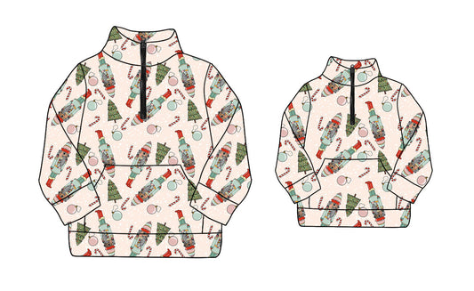 25.8.22 custom each style moq 5eta 4-6week Sibling Sister Christmas long sleeve top and adult top match design