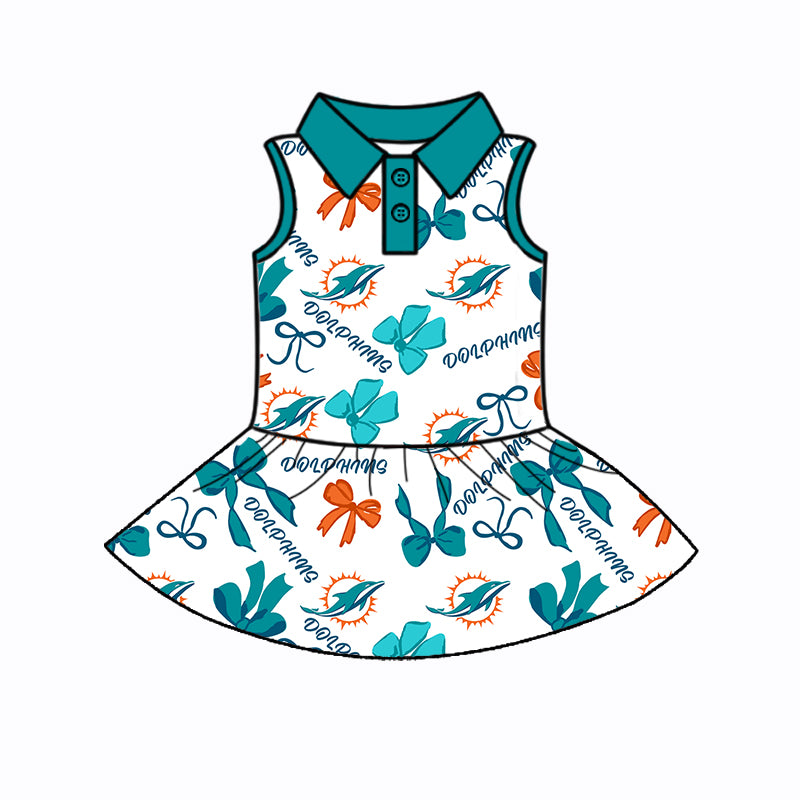 Custom moq 5 mix sizes summer teams baby girls clothes team green short sleeve skirts shorts sets 1 and skirts sets 2 and and skirts sets 2 and dress 1 and dress 2 and dress 3 and dress 4-25.6.5