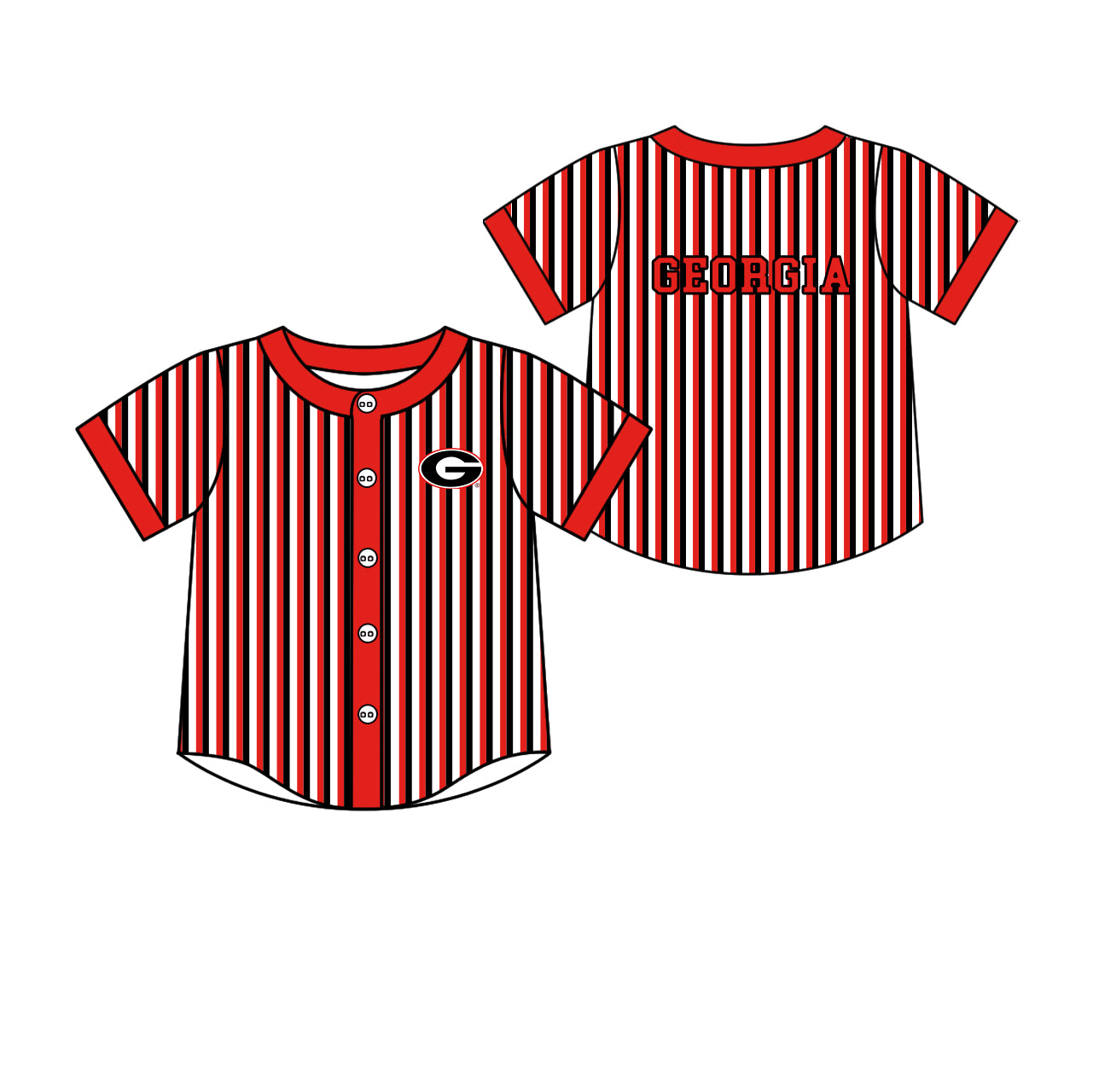 Custom moq 5 mix size milk silk summer teams Baby Boys Button Red  Stripe Short Sleeve Shirt Casual Team Clothes