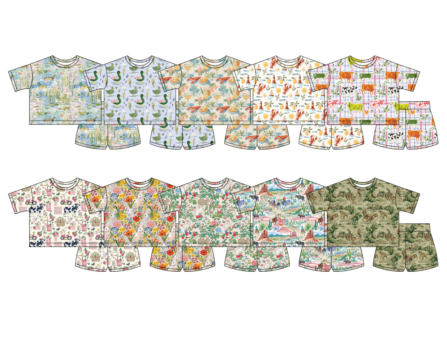 26.1.14 custom each style moq 5 eta 6-8week Sibling Sisters baby girl clothes short sleeve shorts sets 10 match family design