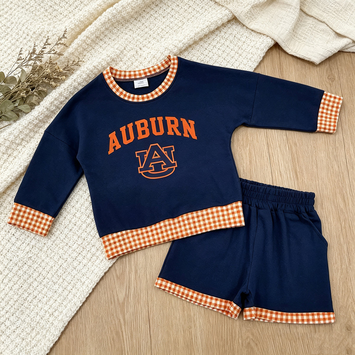 NEW RTS NO MOQ Vinyl GLS0162 Baby Boys Long Sleeve Top Pockets Short Team Clothes Set