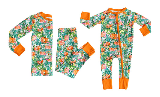 25.8.13 custom each style moq 5eta 4-6week Sibling Sister pumpkin baby boy long sleeve pants sets and rompers match family design