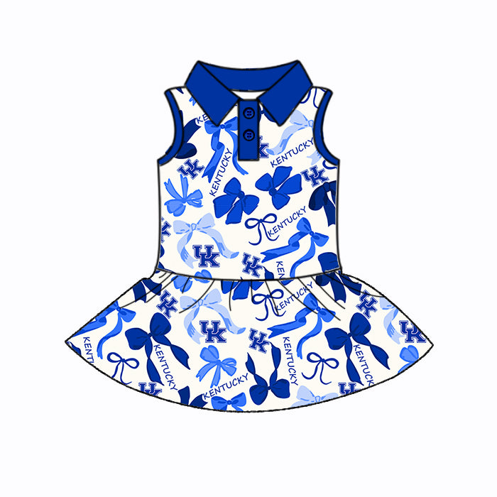 Custom moq 5 mix sizes summer teams baby girls clothes team blue short sleeve skirts shorts sets dress 1 and dress 2 and dress 3 and dress 4-25.5.14