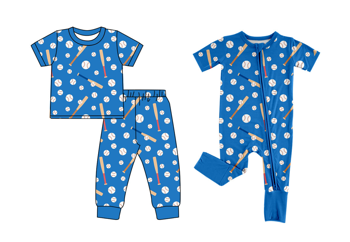 12.2 custom each style moq 5eta 4-6week Sibling Sister baseball blue aby girls short sleeve sets and rompers match design