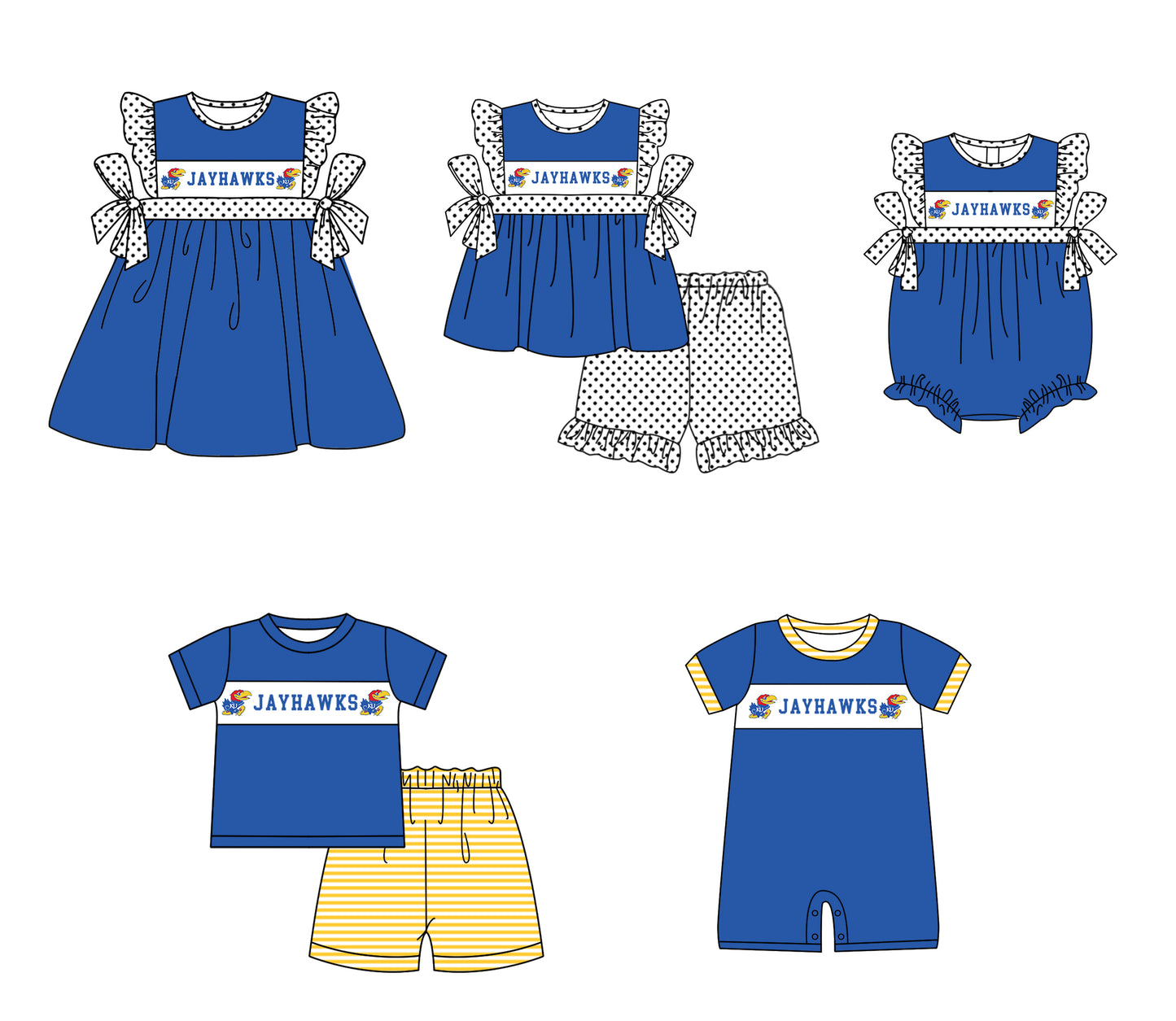 Custom moq 5 mix size milk silk summer teams baby girl boys clothes blue short sleeve shorts sets 2  and dress and rompers 2 series