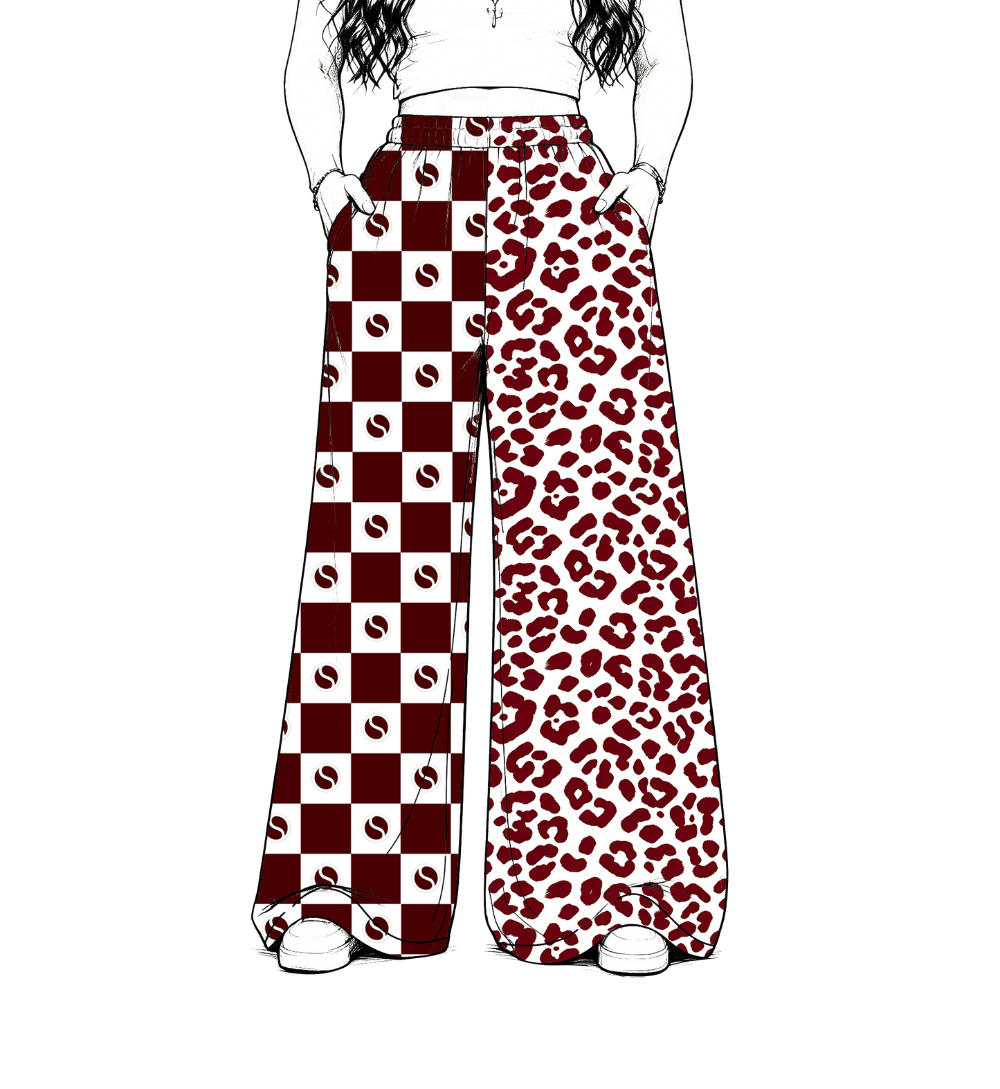 custom moq 5 mix size MSD072103 Baby Kids Leopard Checked Patchwork Long Pants Casual Bottom