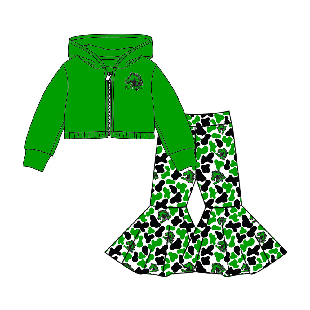 Custom moq 5 mix size milk silk summer teams baby girls clothes camouflage green hooded long sleeve pants sets and skirts sets and dress and jumpsuit and top-25.8.6