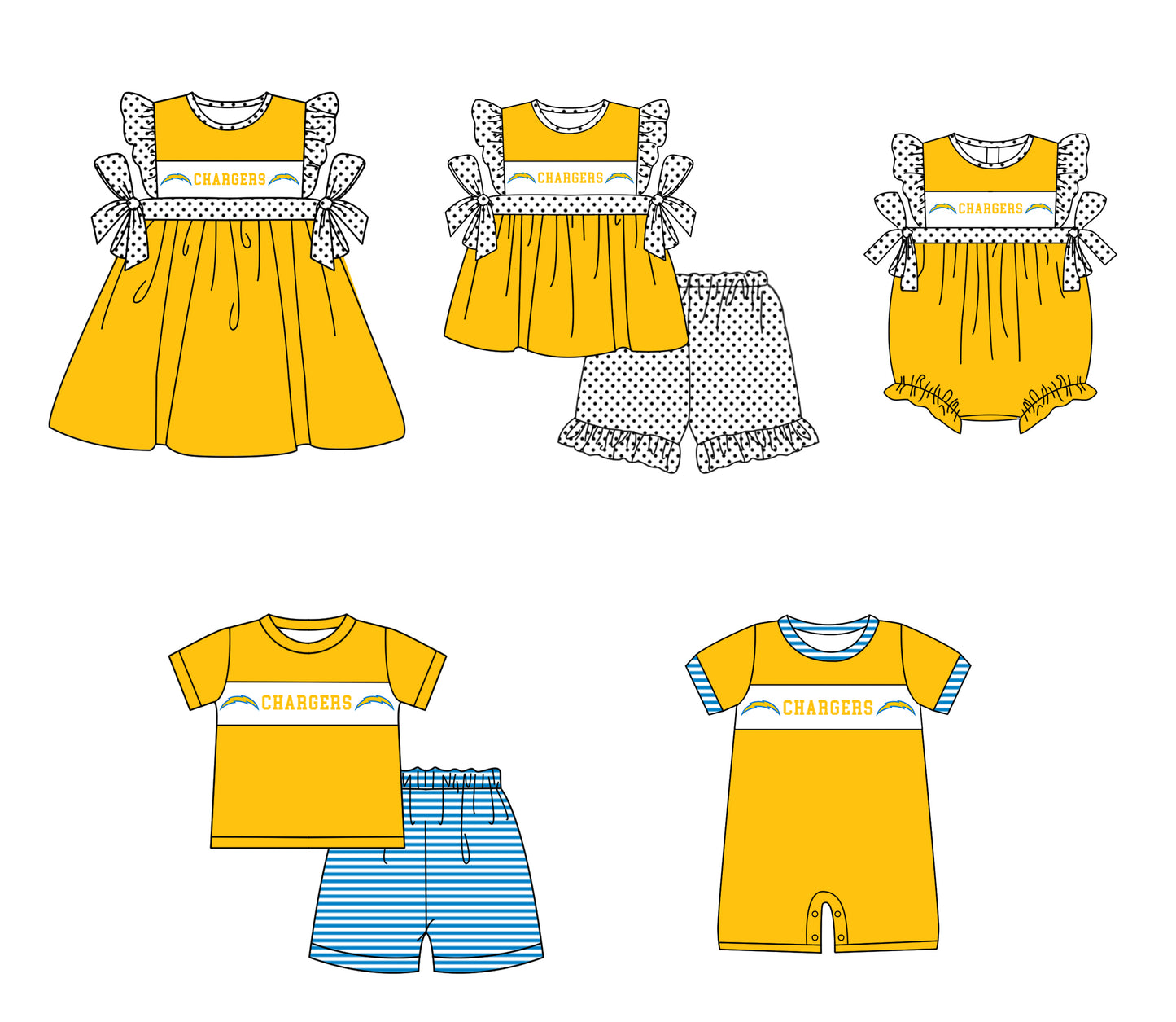 Custom moq 5 mix size milk silk summer teams baby girl boys clothes yellow short sleeve shorts sets 2  and dress and rompers 2 series
