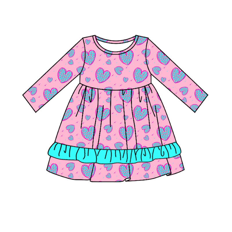 9.10 custom each style moq 5eta 4-6week Sibling Sister love pink baby girl sets and dress and rompers match family design