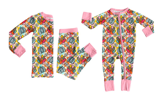 25.7.2 custom each style moq 5eta 4-6week Sibling Sisters turkey baby girl long sleeve pants sets and rompers match family design
