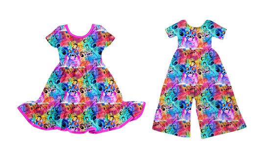25.10.11 custom each style moq 5 eta 6-8week Sibling Sisters baby girl long sleeve dress and jumpsuit match family design