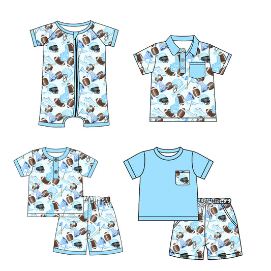 3.15 custom each style moq 5eta 4-6week Sibling Sister rugby baby girl sets 1 and sets 2 and boy rompers and top match family design