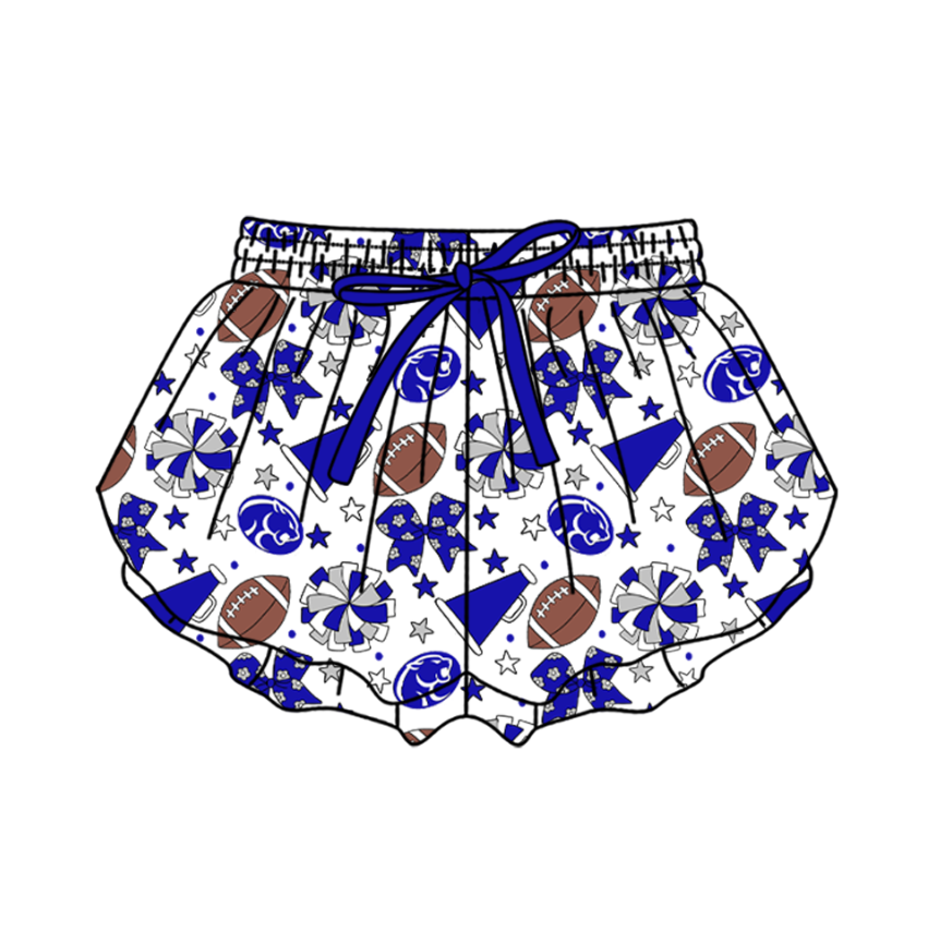 Custom moq 5 mix size milk silk summer teams Baby Girls Stars Bows Yoga Active Ruffle Shorts Bottom